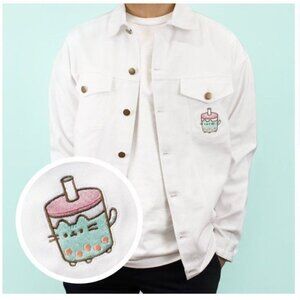 RARE Pusheen Denim Jacket White Medium Exclusive Limited Edition